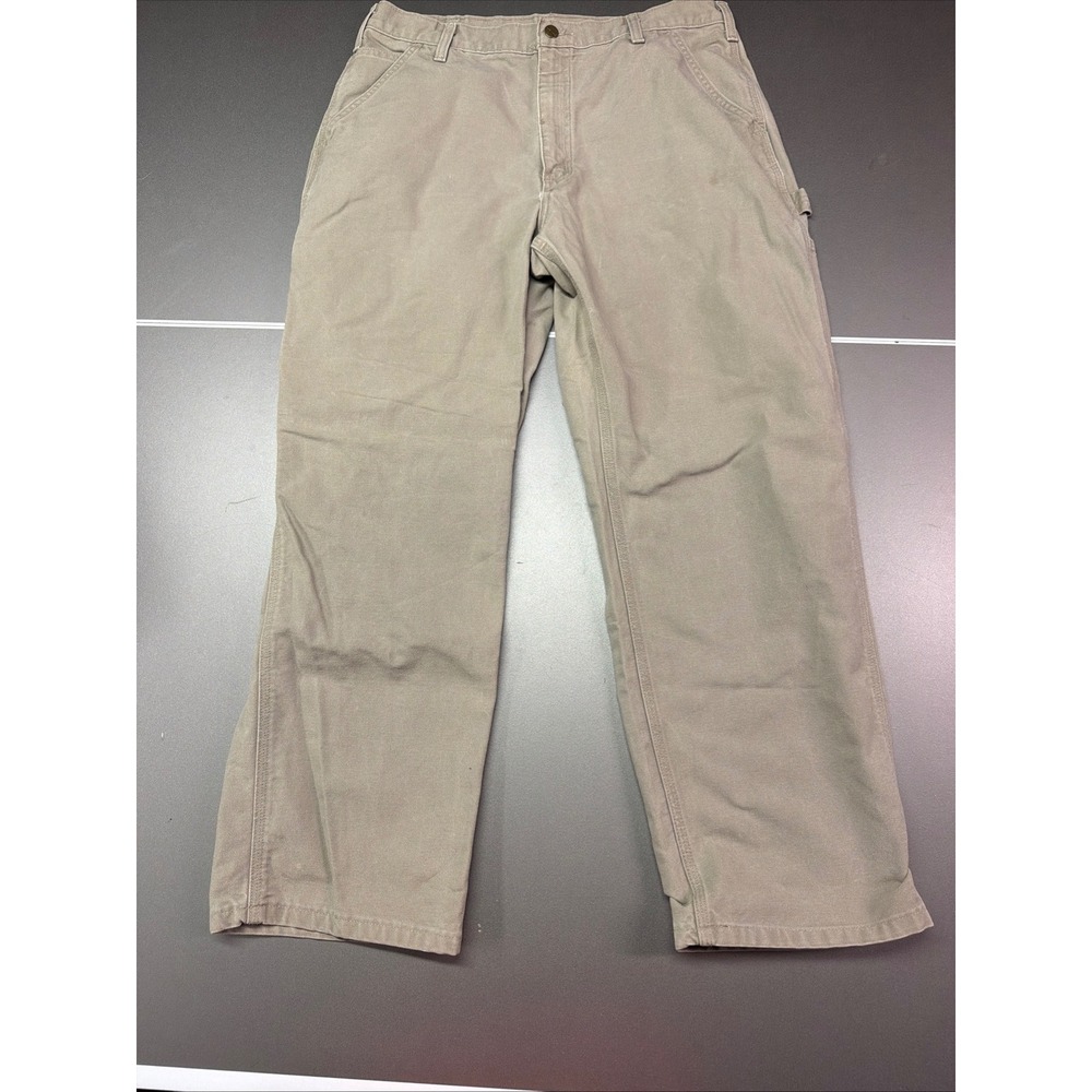 Carhartt B11 Dungaree Fit Carpenter Work Pants Tan Canvas Men's 36x30